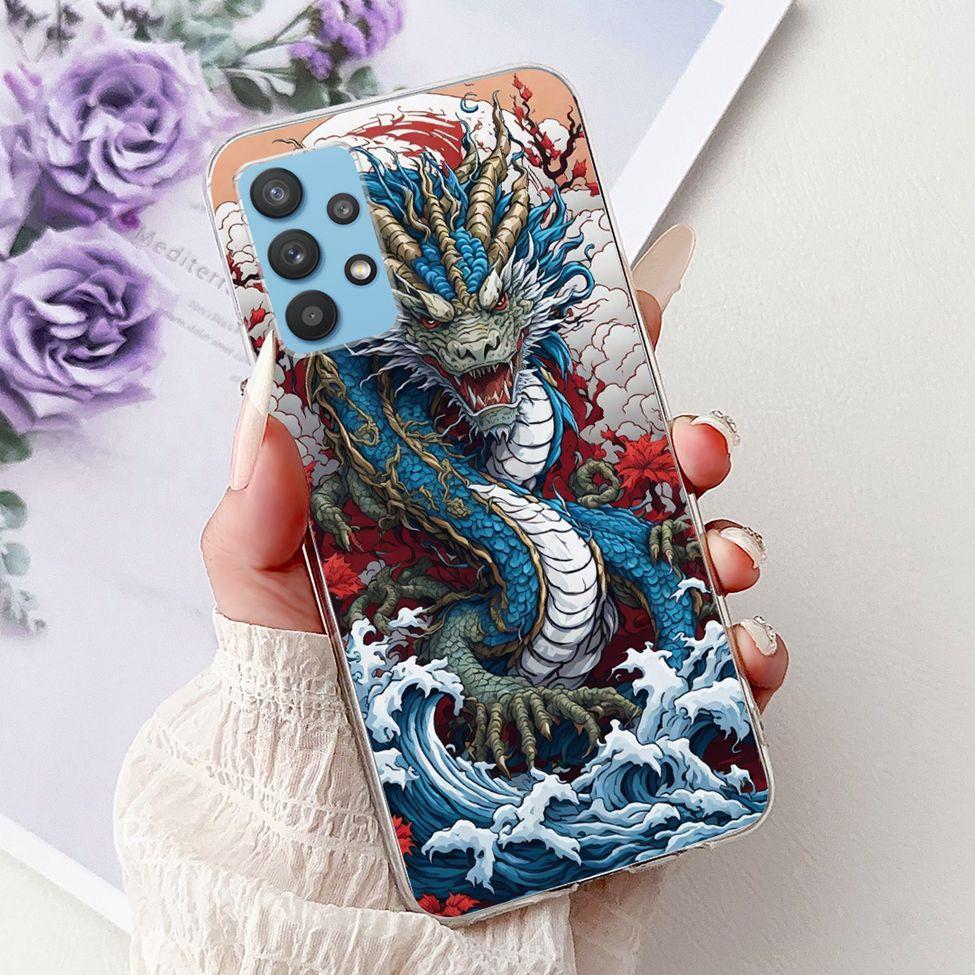 For Samsung A32 5G Case SM-A326B Clear Cute Cat Fashion Funny Painted Back Cover For Samsung Galaxy M32 5G Phone Case SM- M326B