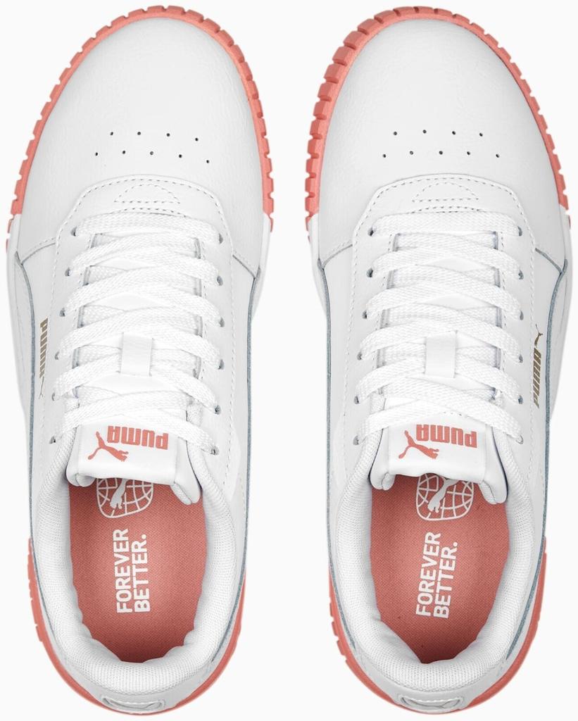 Women's Puma Carina 2.0 Sneakers (385849) Puma White/hibiscus Flower/puma Gold