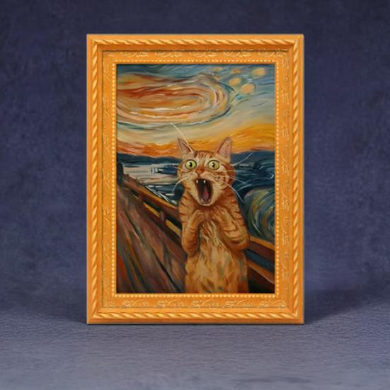 1/2/4 Stück Rebellische Katze Malerei Kühlschrankmagnet Heim Büro Küche Whiteboard Spind Kühlschrank Cartoon Katze Kunst Magnetische Dekoration