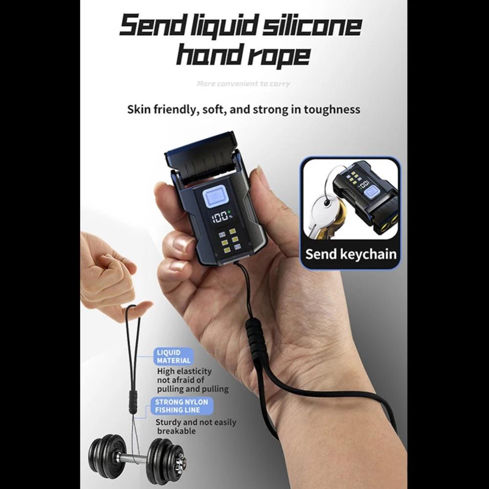 LED Display Rotatable Flashlight Super Bright Keychain  Flashlight  Camping Fishing Walking