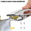 Stainless Steel Fish Fillet Clamp   Jaw Holds Fish Securely Spring-Loaded, Idl for Outdoor Camping Picnics or Home Use