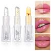 3er-Set Klarer Goldfolien-Blumen-Farbwechsel-Lippenstift Feuchtigkeitsspendend Langanhaltend Hydrierend Magische Temperatur-Farbwechsel-Lippenbalsam-Gloss für Frauen