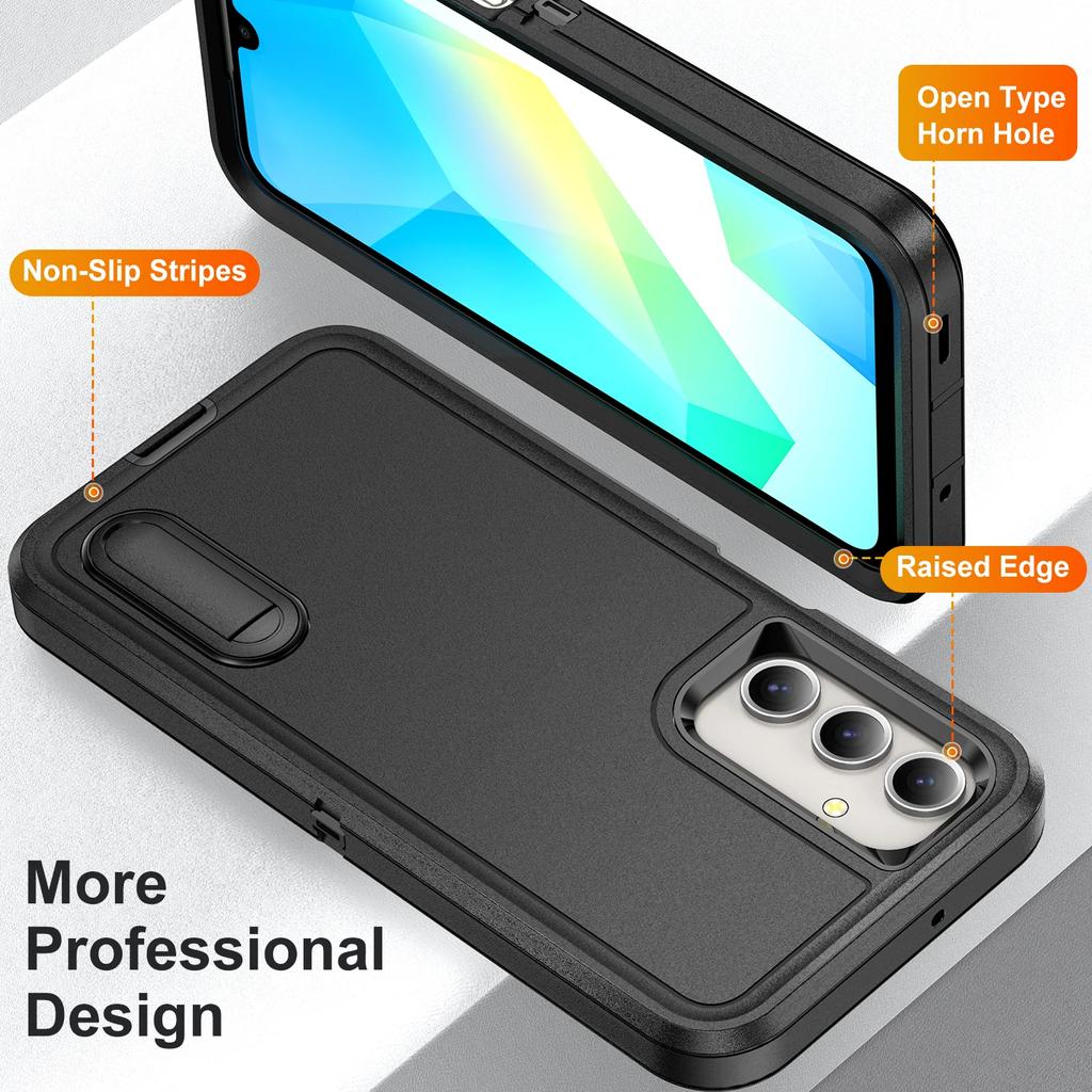 Stand Phone Case for Samsung Galaxy A17 5G S25 FE A16 A36 A56 A15 A14 A13 A53 A54 S24 Ultra S25 Edge S23 S22 Plus Protector Bag
