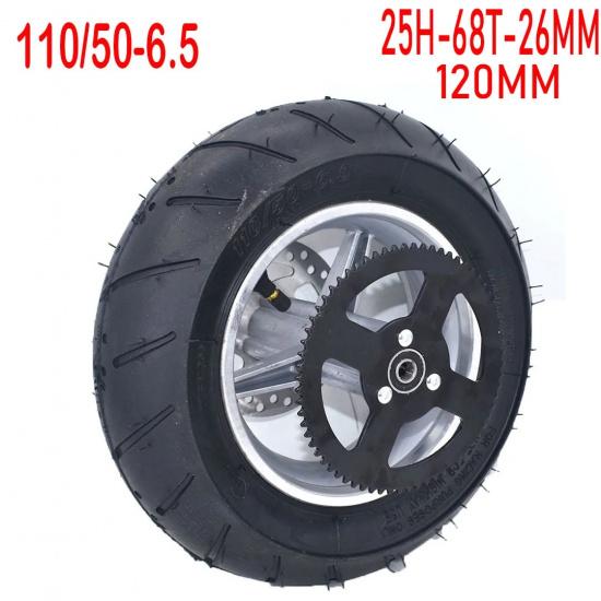 110/50-6.5 Rear Wheel Pocket Bike Good Quality Tyre With Tube Brake Disc Plate # T8F-54T Sprocket For 47cc 49cc Mini Motorcycle