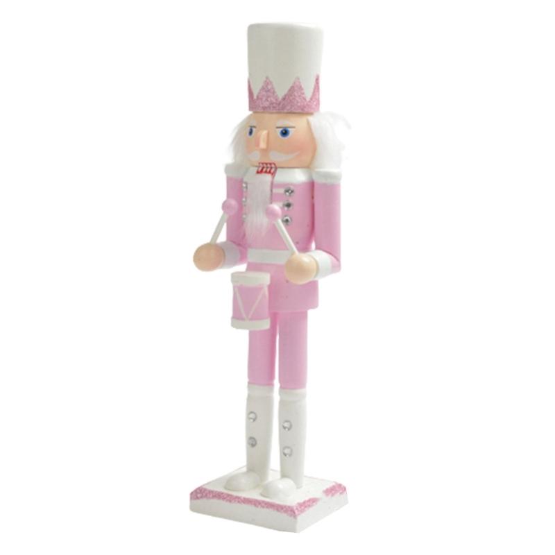 Pink King Wood Walnut Cracker Puppet Soldier Christmas Decoration forXmas Decor NewYear Gift