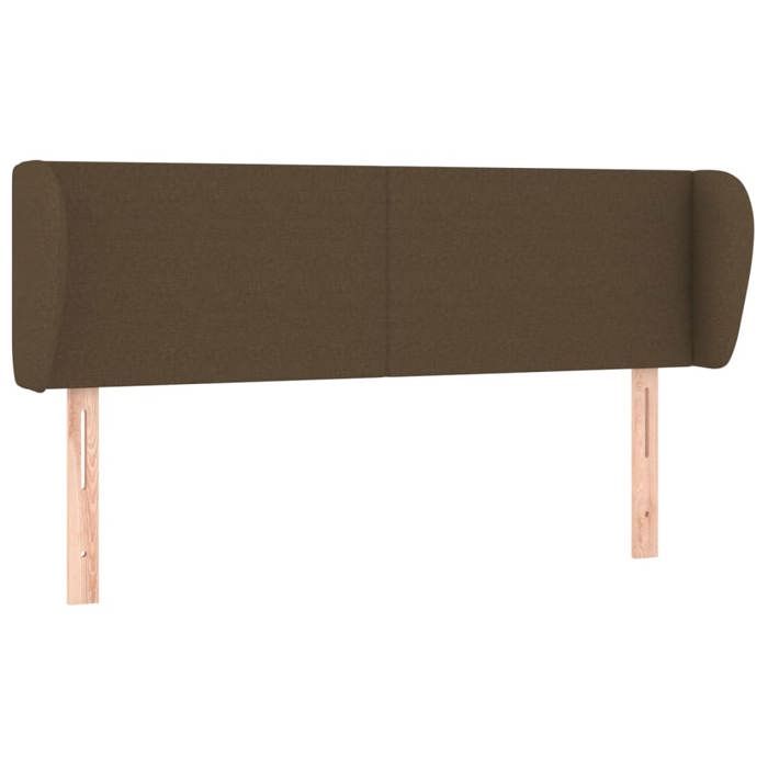 Tête de lit - Maison Exclusive - Avec oreilles - Tissu marron foncé - Hauteur réglable