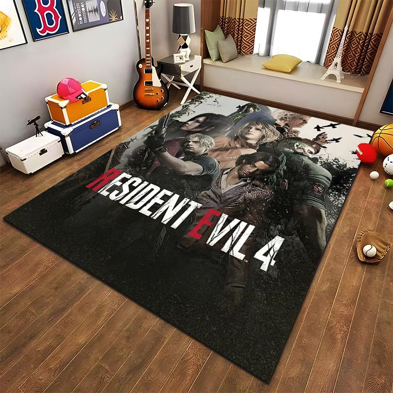 Tappeto Resident Evil 4, Design Personaggi di Gioco, Tappeto per Decorazione Casa Adatto per l'uso come antiscivolo per soggiorno camera da letto divani