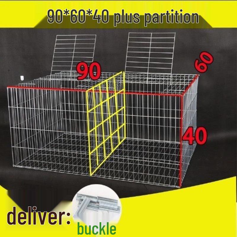 Large Multi-Purpose Animal Cage: Rabbit, Pigeon, Chicken, Goose - Wire Mesh Panel, Easy Assembly, Transport Ready, Mother-Child Design.