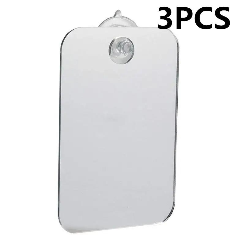 Acrylic Anti Fog Mirror Shower Shaving Fogless Mirror Washroom Travel Accessories For Women Makeup Man Shaving Bathroom Tools