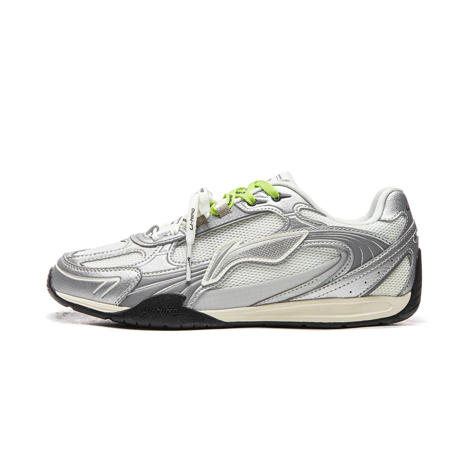 

Li Ning Film CLASSIC Slip Resistant, Abrasion Resistant, Lightweight Low top Casual Shoes Women s Silver White AGLW196-2 38