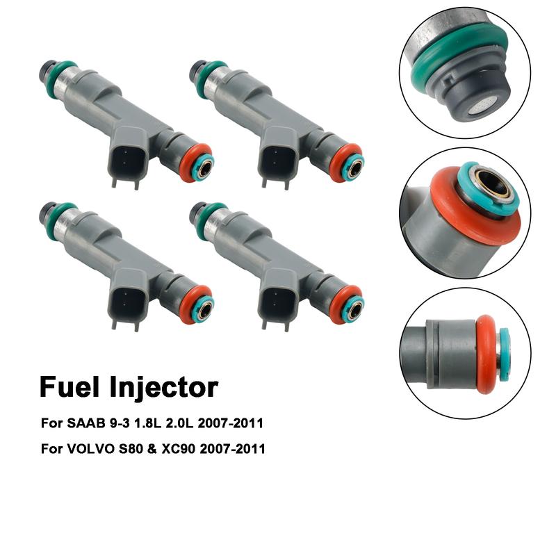 4PCS Fuel Injector 55559397 Fit for SAAB 9-3 2.0L Turbo 2007-2011 8653608