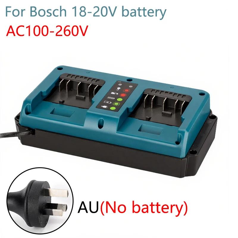 For Bosch Dual-Port Replacement Charger For Bosch 18V 20V Li-ion Battery Fast Charger EU/US/UK/AU/Plug Charging Tool