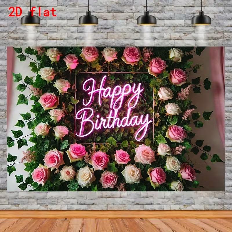 2D Tropical Parrot Backdrop, Macaw Jungle Waterfall Photo Booth 47.2x31.5inch/120*80cm