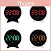 Modern Minimalist Digital Alarm Clock With Led Display And Temperature For Home Office