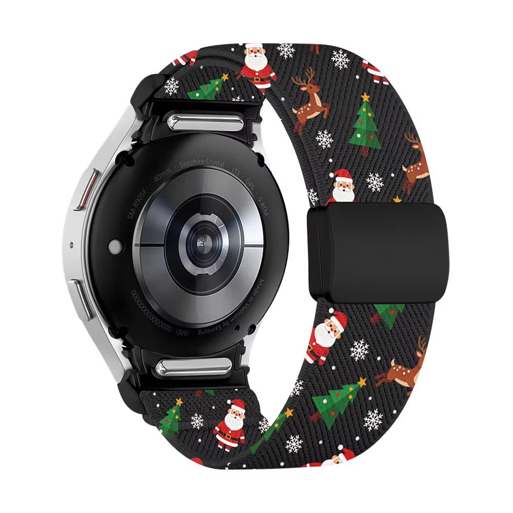 Sport Nylon Band for Samsung Galaxy Watch 7/FE/5 Pro/6/4 classic 44mm No Gaps Christmas Bracelet correa Galaxy Watch6 7 straps