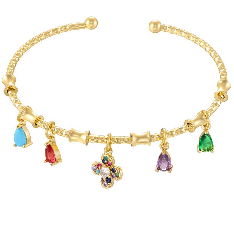 Käfer Oktagramm Regenbogen Spleißarmband Personalisiertes Geometrisches Wassertropfen Vierblättriges Kleeblatt Armband Vl648