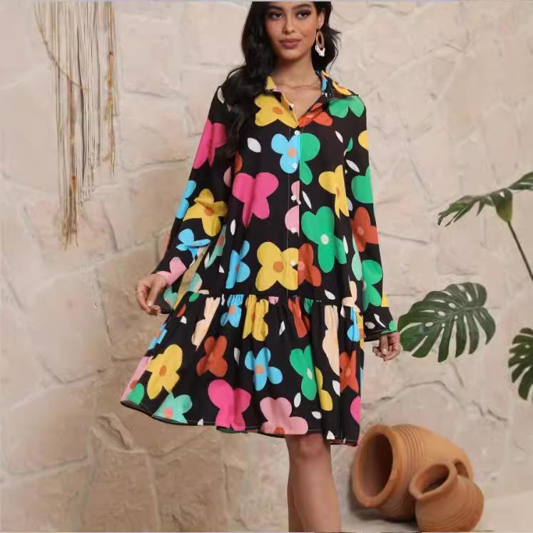 European and American French floral dress summer high sense thin gentle first love dress