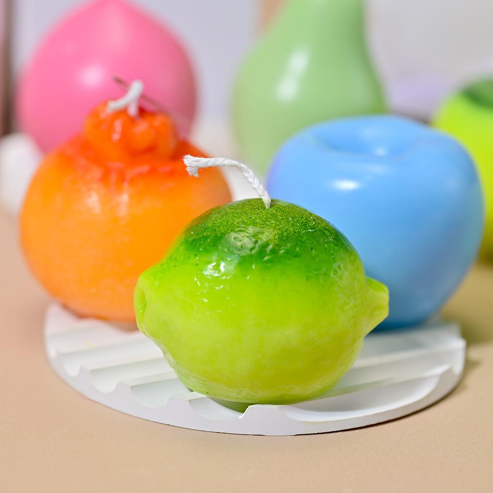 3D Oranges Silicone Mold DIY Fruit Series Ugly Orange Apple Pumpkin Scented Candle Mould Handmade Gypsum Ornament