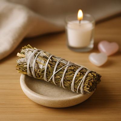 White Sage Smudge Stick with Ruda 10 Cm