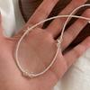 Fashion Sweet Bow Pearl Necklace for Women Girls Sparkling Delicate Ribbon Bowknot Beaded Chain Chokers Party Jewelry Gift