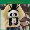 Cute Panda Flower Backpack Mahjong For Wealth Honey Jar Avocado Plush Bag