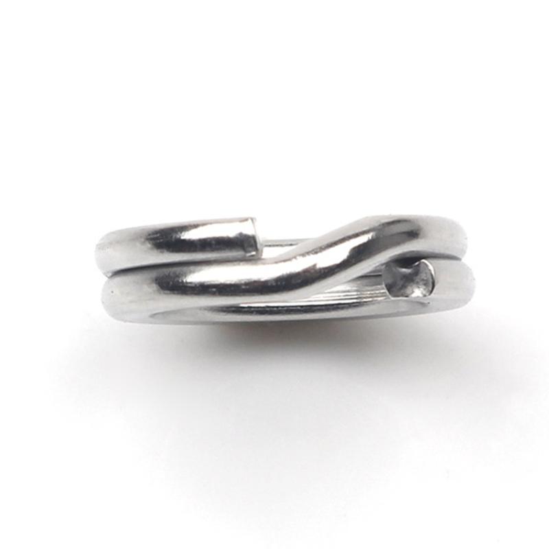 50Pcs Split Rings Assorted Fishing Split Rings Stainless Fishing Tackle Rings