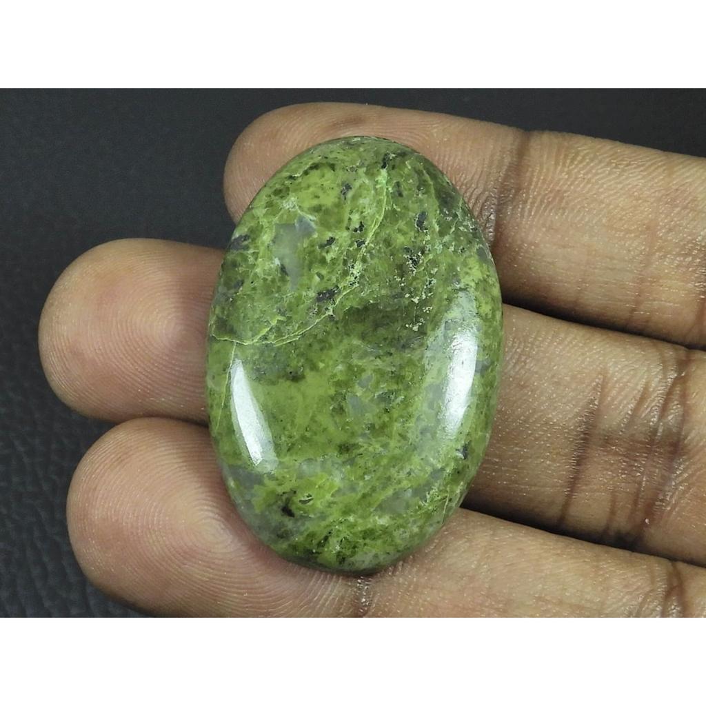 24X38X06MM Natural Unakite Jasper Oval Shape Cabochon Loose Gemstone 65Cts. G-417