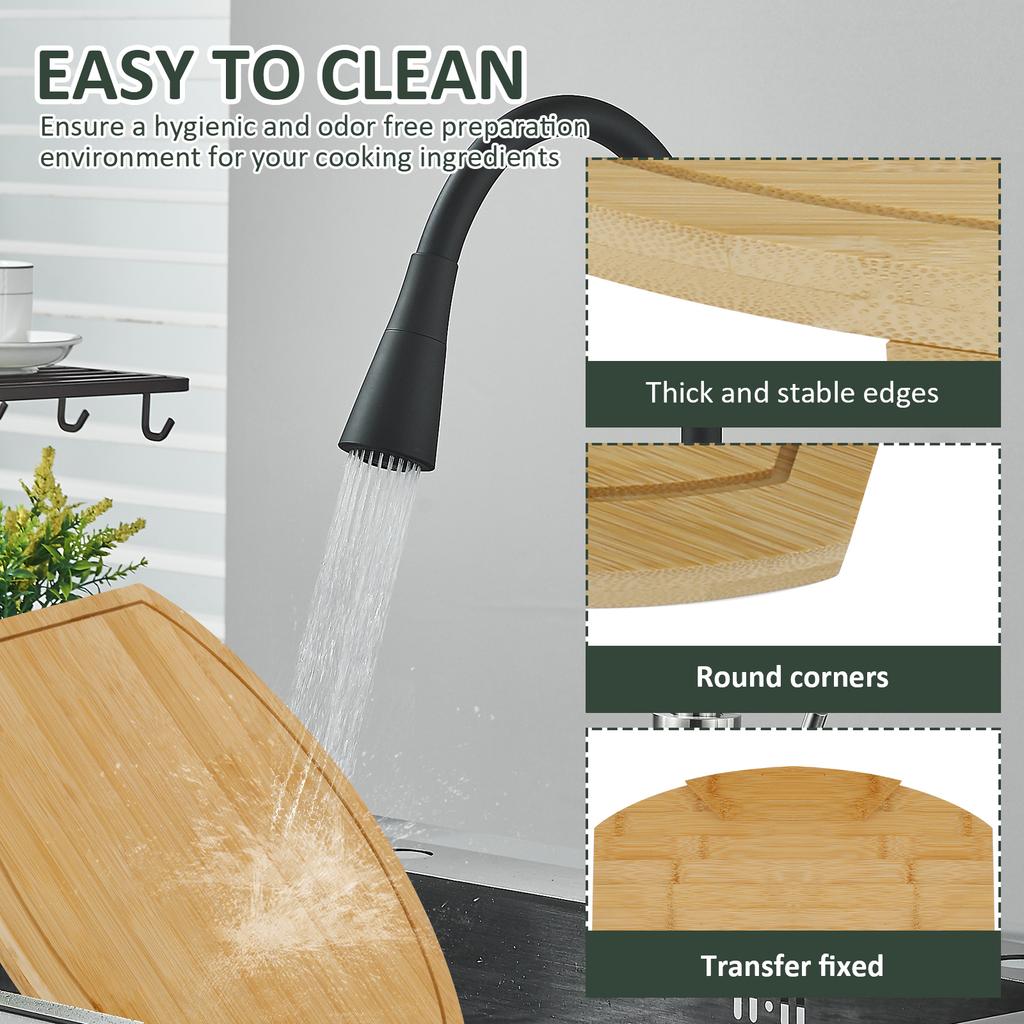 Kitchen Cutting Board Wooden Corner Chopping Board Space Saving Non-Slip Corner Counter Chopping Boards for Kitchen Accessories