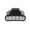 5 LED Cap Clip Head Lamp Light Hat HeadLamp For Outdoor Fishing Camping (Black)