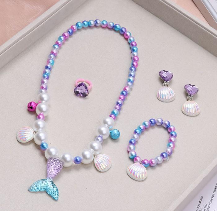 Frozen Princess Kids' Necklace & Bracelet Gift Set for Christmas or Birthday