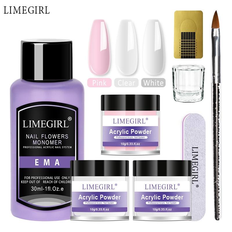 Acrylic Nail Kit Nails Acrylic Powder Manicure Set Profesional with Liquid Tips for Nails Extension