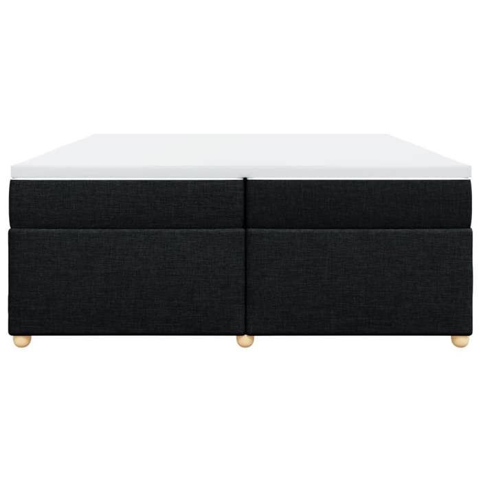 Exclusive House - Bed Slat Base with Mattress Black 200x200 Cm Fabric