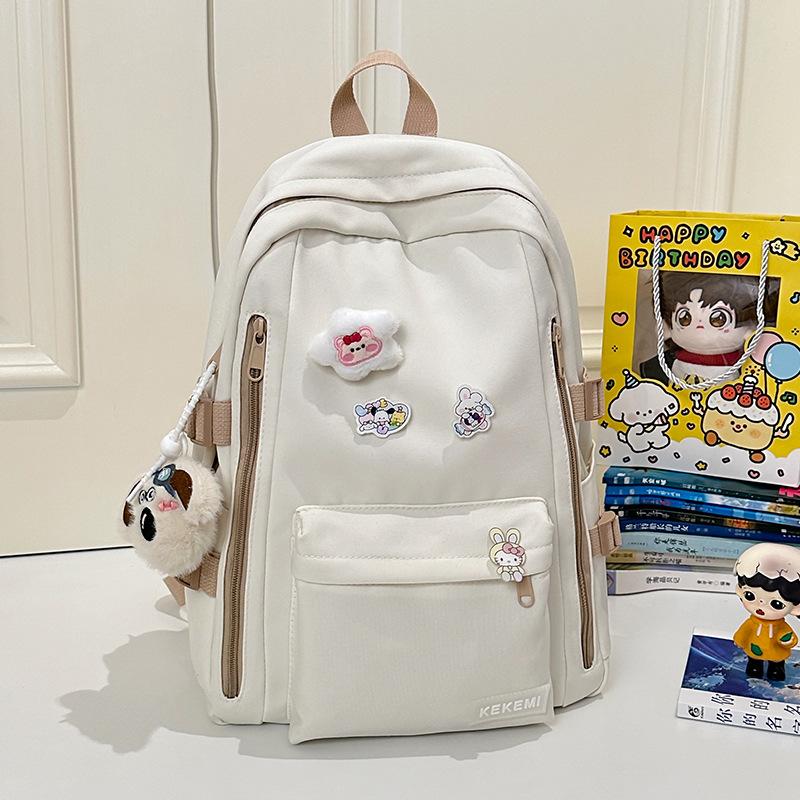 Japanese Backpack Women's New Fashionable Large-capacity Computer Backpack Simple and Versatile Junior High School Student Schoolbag