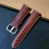 26mm Persönlichkeit Braun Schnitzereien Weiches Echtleder Armband Ersatz für PAM LUMINOR 1940 1950 Uhrenarmband