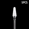 5pcs Milling Cutter For Manicure Set Ceramic Nail Drill Bit Mill Manicure Machine Pedicure Tools for Removing Gel File 3/32 Inch