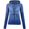 Women's Quick-Dry Slim Fit Hooded Jacket for Yoga and Sports, Long Sleeve Zip Cardigan for Autumn and Winter Fitness.