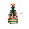 Christmas Tree Music Box, Wooden Music Box Christmas Tree with Pendant Ornaments Christmas