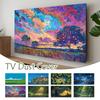 150x90cm Stoff TV Staubschutzhülle Landschaft Gedruckt Haushalts-LCD-Monitor Überzug Staubdicht Sonnenschutz TV Staubtuch