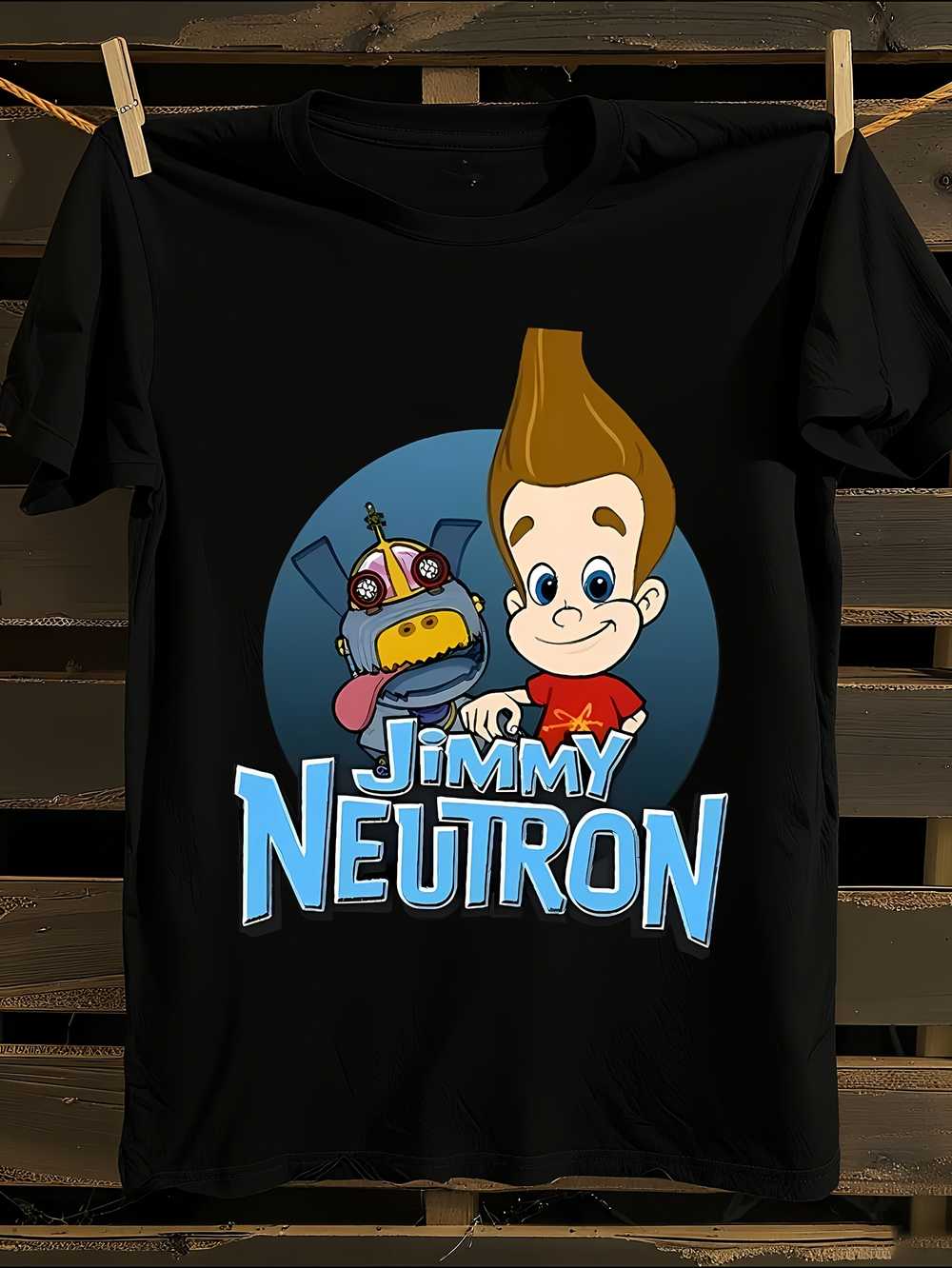 

1pc & Teens Jimmy Neutron Goddard Print T-Shirt Mens Tshirt Womens Tshirts with Letters Print Short Sleeves T-Shirt Casual Street Tee Shirt Top L
