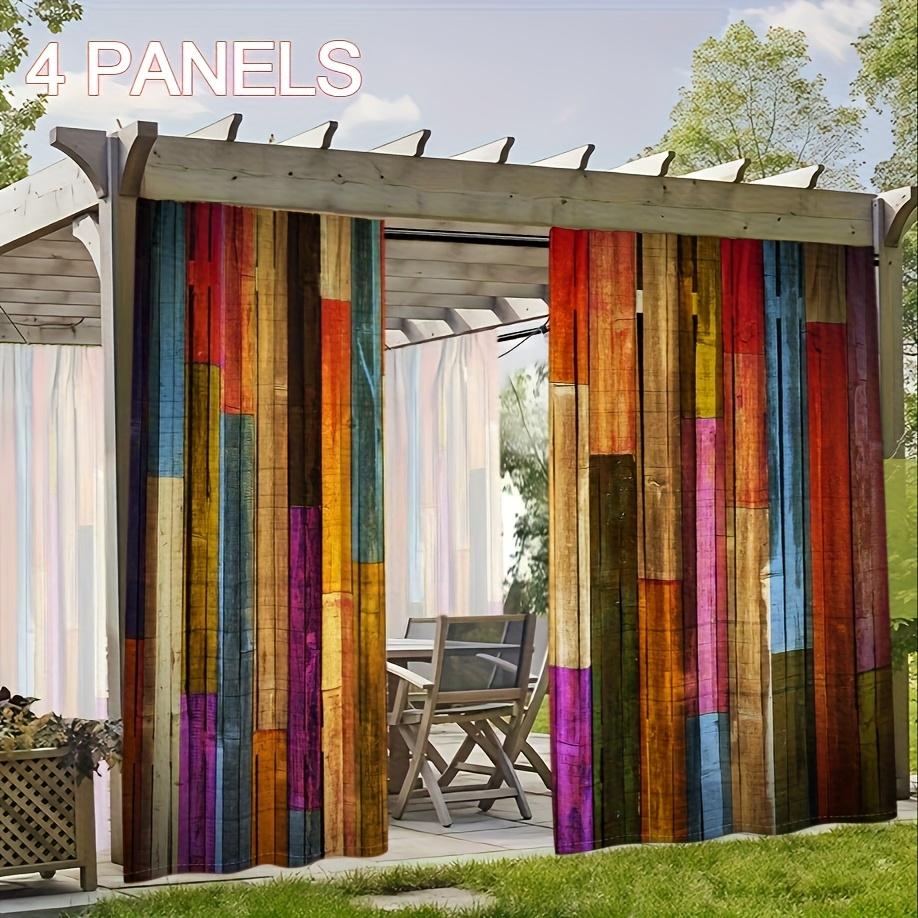 Of Retro Wooden Board Printed Curtains, 30*65, Bedroom and Living Room, Home Decoration, Room Decoration