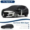 Outdoor Full Vehicle Cover For Jaguar XF - Side Zipper Design, Waterproof Dustproof Sun Protection Car Cover