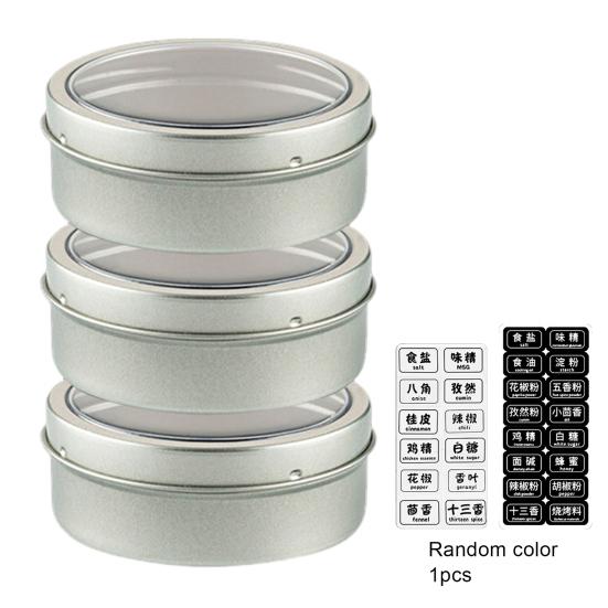 Magnetic Spice Tins with Lids Tinplate Kitchen Seasoning Box for Refrigerator
