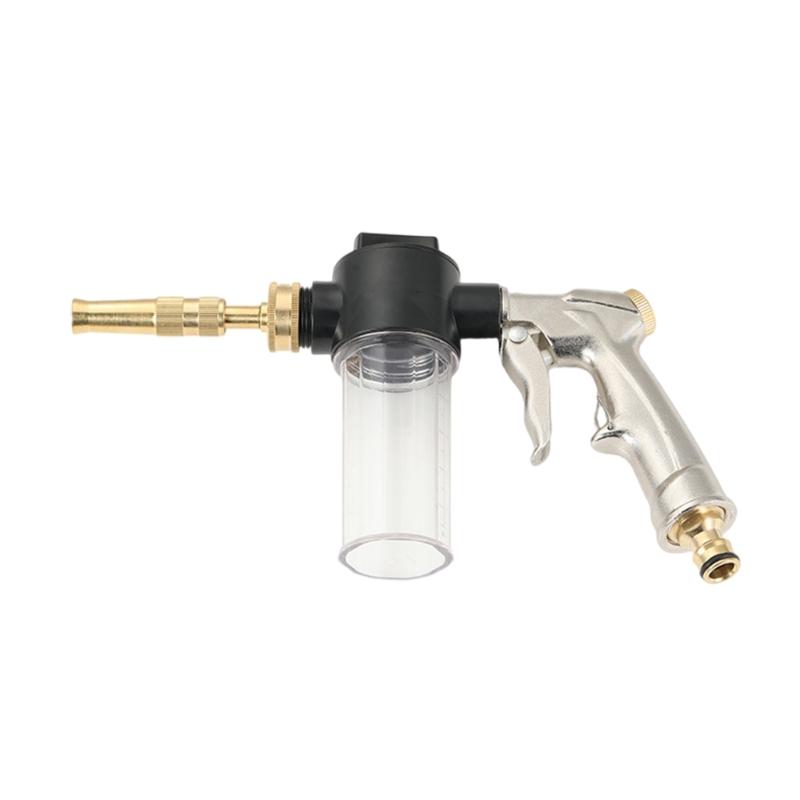 

Multifunctional Foam Blaster Water Guns Adjustable Nozzle Plating Finish for Home Car Cleaning, with Rich Lathers Bottle 1