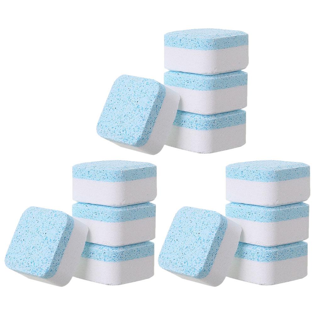 12pcs Washing Machine Cleaning Effervescent Cleaner Laundry Deep Cleaning Remove Odor Decontamination Tablets Household Cleaning