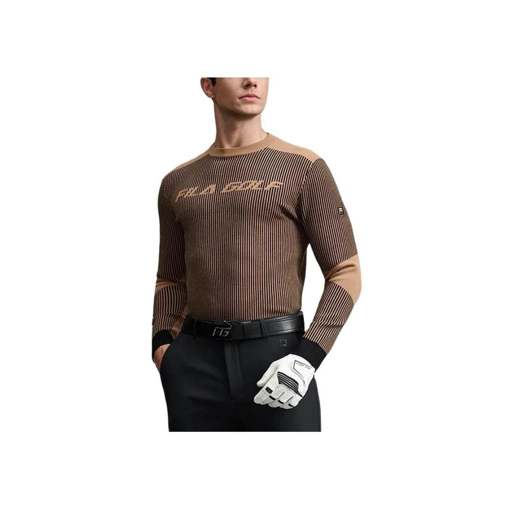 FILA Golf Series Fashion Simple Classic Casual Sports Training Versatile Comfortable Warm Knitted Long Sleeve Sweater Men sweater A11M545403FBN