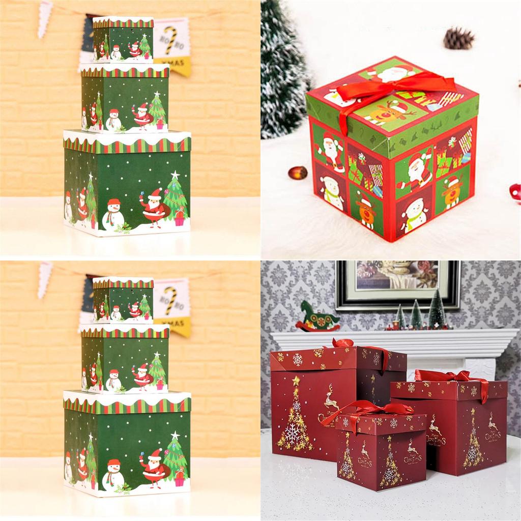 Premium Large Christmas Gift Box With Lid And Ribbon Perfect For Holiday Gifting**