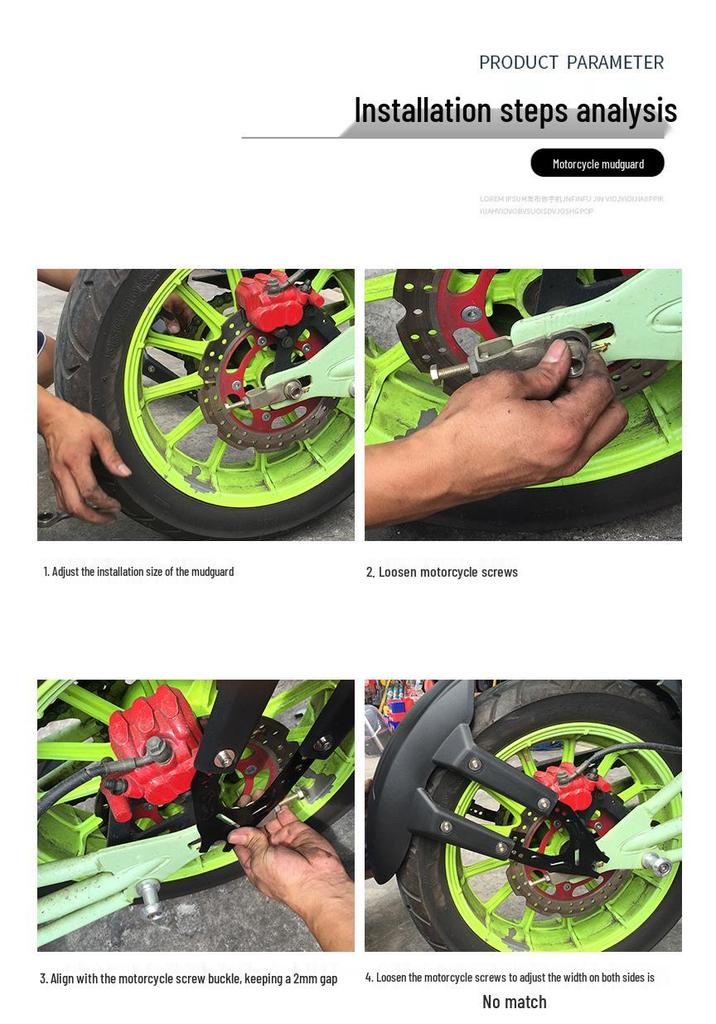 Garde-boue arrière universel pour Chunfeng Bobo Petit Singe Feizhi 250 Moto Électrique