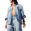 Levis Loose Casual Lapel Single-Breasted Long Sleeve Denim Jacket Men Jackets Light-Blue 003ML-0000