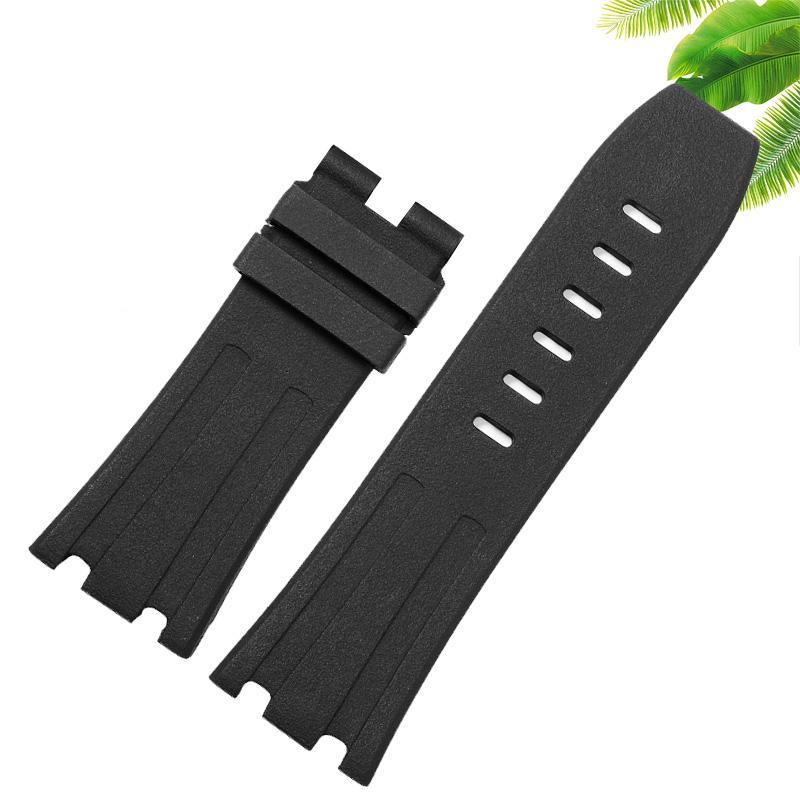 

Классический черный ремешок для часов Audemars и Piguet Royal Oak Strap FOR AP 15710 26470 резиновый ремешок для часов с пряжкой-пряжкой, силиконовый ремешок 28 мм 28mm