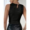 Women Fashion Sequins Slim Fit Sleeveless Cropped Casual Tank Top